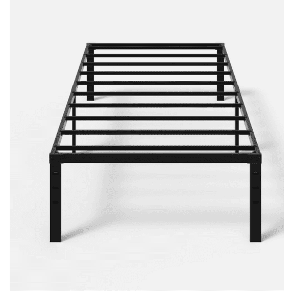 FASCK  King  Bed Frame - Metal Platform Bed Frame Mattress Foundation with Steel Slat Support, No Box Spring Needed, Storage Space Under Base, Easy Assembly, Black