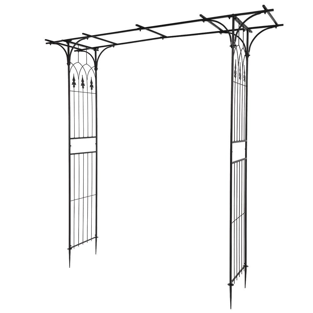 FASCK Outdoor Metal Garden Arch Gothic Arbor Garden Trellis For ...