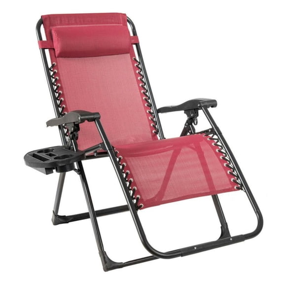 FASCK Oversize Lounge Chair with Cup Holder, Heavy Duty Outdoor Recliner for Patio, Poolside, Beach, Extra Wide Seat for Comfort