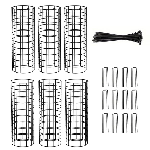 FASDRESS 6 Pcs Tree Trunk Protector Metal Tree Wrap Cage To Protect Bark Tree Tubes