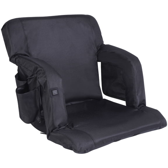 FASDRESS Bleacher Chair Cover with Back Support Stadium Chair Cushion 3 Speed Temperature Folding Heated Stadium Seat Cushion Electric Camping Traveling Heating Mat