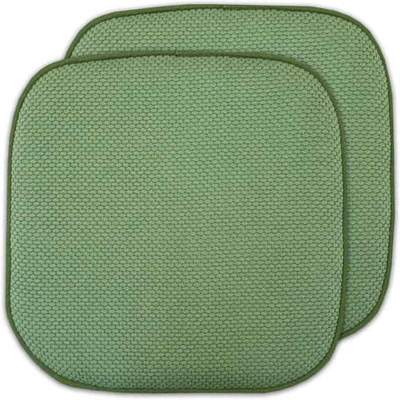 FASHENG 2-Pack 16"x16" Memory Foam Honeycomb Non-Slip Chair Cushions - Machine Washable Seat Pads for Dining/Office