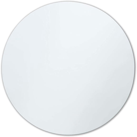 FASHENG 36"x36" Frameless Round Wall Mirror - Polished Edge, Modern Design for Vanity & Home Decor