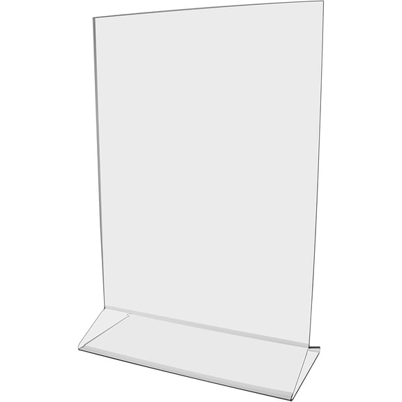 FASHENG 6 Pack Sign Holder Tabletop Double Sided 6" x 8" Clear Acrylic Table Tent Literature Event Flyer or Office Hours Display Frame Business to Business Retail Shops to Salons