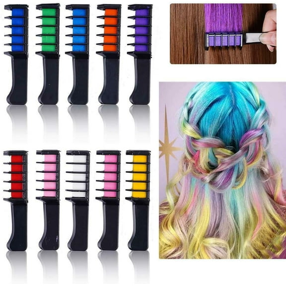 FASHION HAIR CHALK COMB FOR INSTANT HAIR FLAIR NORMAL AND MATTE COLOURS (MATTE)