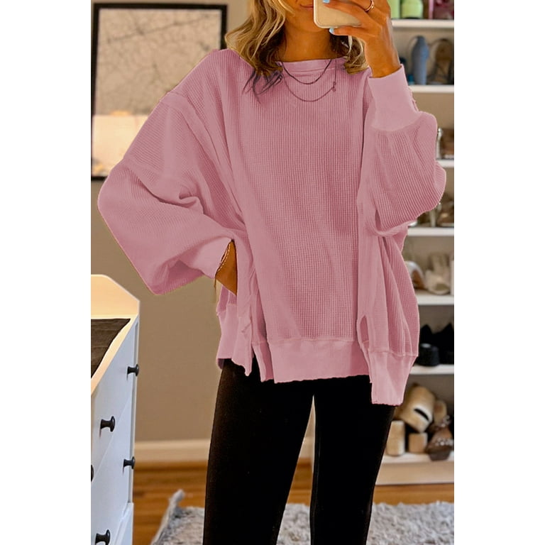Waffle Knit Bishop Split Top Waffle Knit Bishop Split Top