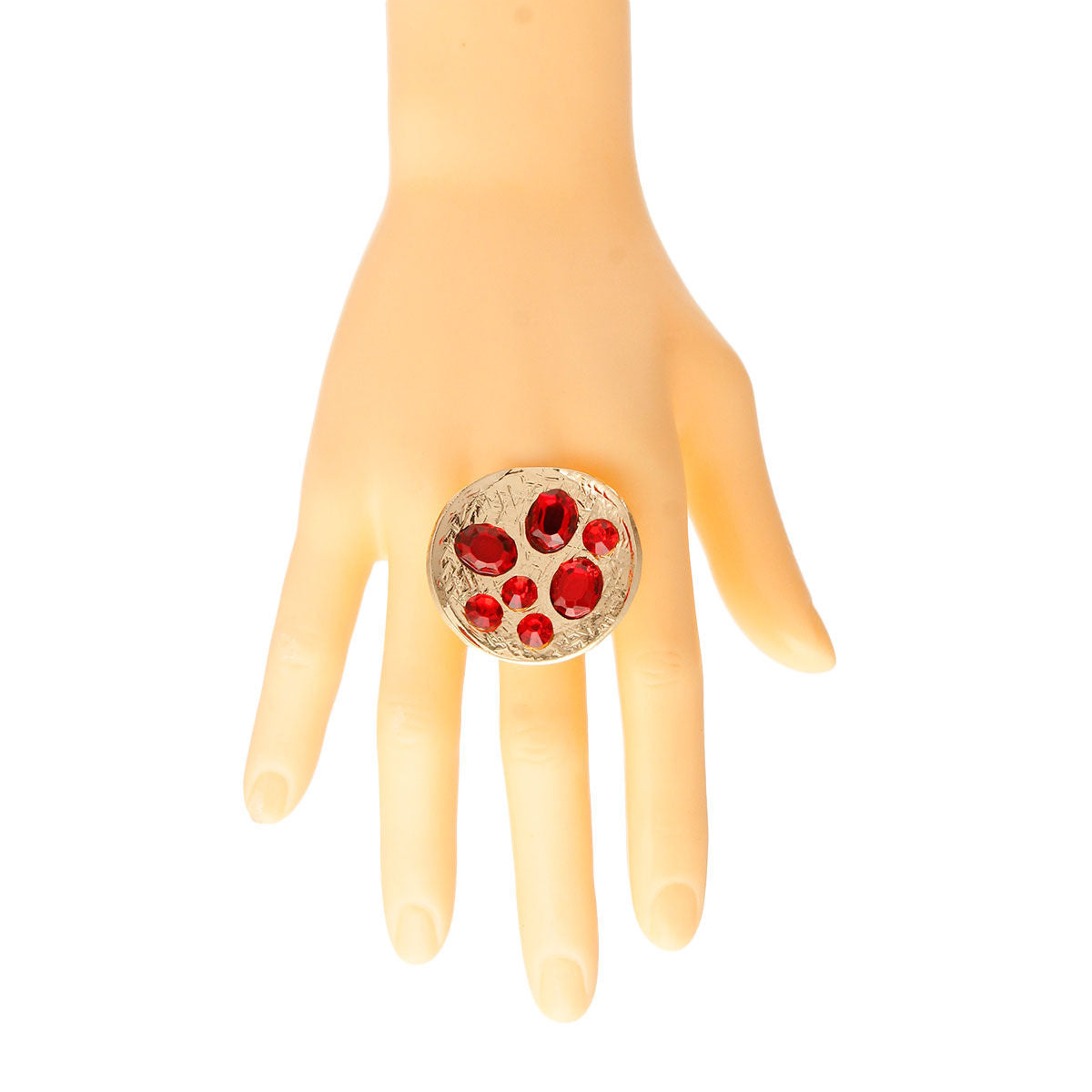 Junky Rings FASHION JUNKY Red Oval Crystal Ring (Adjustable, Red, Gold) - Walmart.com