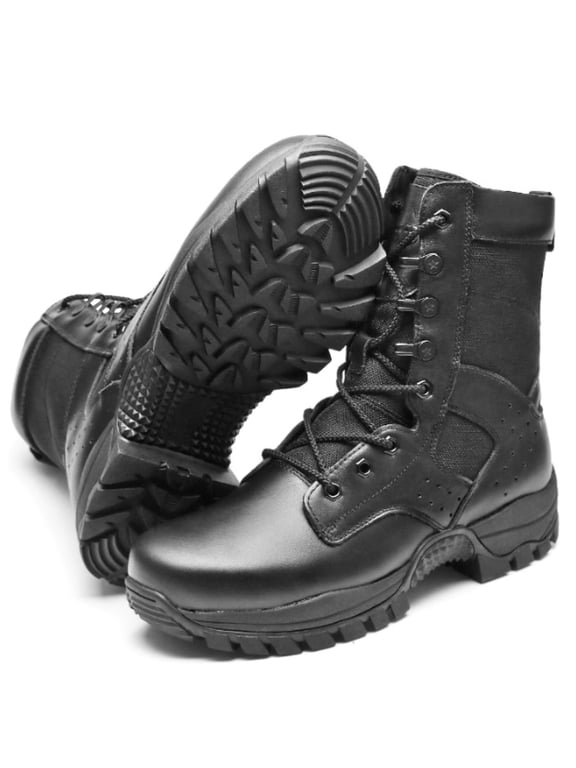 Breathable Work Boots for Men Lightweight Safety Shoes Slip-Resistant Work Shoes for Men Tactical Boots Puncture-Proof Safety Work