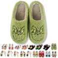 thumbnail image 1 of CHICVOMEY Christmas Slippers for Women Men Cute Cartoon Winter Soft Cozy Home Non-Slip Soft Plush Slip-on Wool Lined House Shoes, 1 of 8