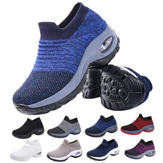 CHICVOMEY Women Slip On Sneakers Orthopedic Walking Shoes for Women Comfort Sneakers with Arch Support Air Cushion Sole for Running & Travel