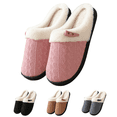 thumbnail image 1 of PPCHVOMEY Cotton Slippers for Women Indoor Bedroom Warm Fluffy Fleece Slippers Winter Soft Cozy Non-Slip Soft Plush Slip-on House Shoes, 1 of 5