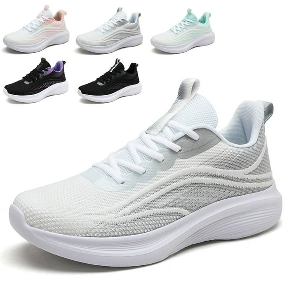 PPCHVOMEY Fashion Sneakers Women Arch Support Mesh Breathable Lightweight Athletic Shoes with Non-Slip Sneakers Unisex for Running Casual & Work