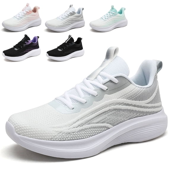 PPCHVOMEY Fashion Sneakers Women Arch Support Mesh Breathable Lightweight Athletic Shoes with Non-Slip Sneakers Unisex for Running Casual & Work
