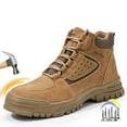 thumbnail image 1 of PPCHVOMEY High Top Sneakers Work Boots for Men Steel-Toe Shoes for Men Work Shoes Lightweight Slip-Resistant Puncture-Proof Safety Work, 1 of 11