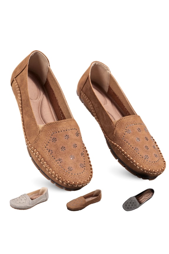 Loafers for Women Business Casual Slip On Shoes Loafers Lightweight Memory Foam Comfort with Anti-Slip Sole Women Flats for Office Walking & Daily Wear