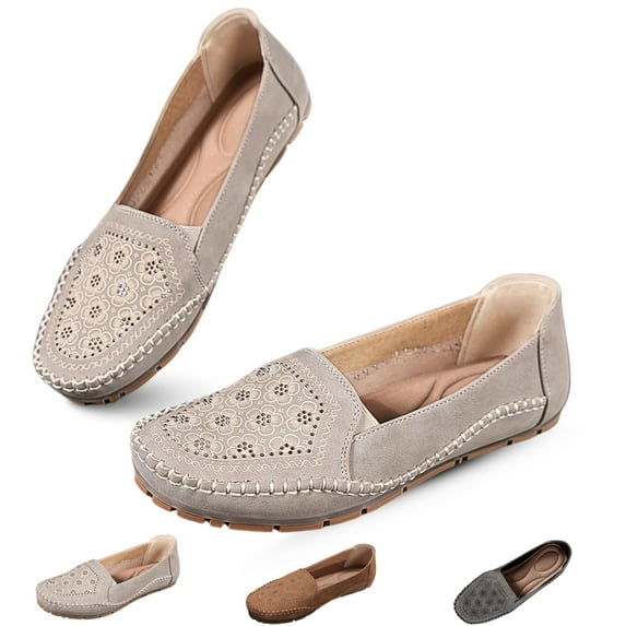 CHICVOMEY Loafers for Women Business Casual Slip On Shoes Loafers Lightweight Memory Foam Comfort with Anti-Slip Sole Women Flats for Office Walking & Daily Wear