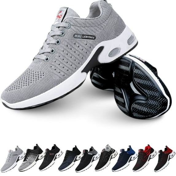 CHICVOMEY Casual Fashion Walking Shoes for Men Breathable Mesh Running Shoes Comfortable Sneakers Cushioned Non-Slip Tennis Sneakers