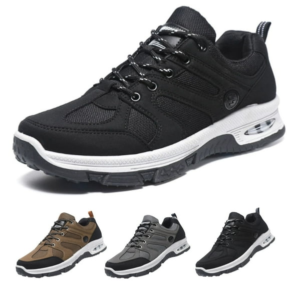 FASHIONBANANA Men's Waterproof Outdoor Camping Walking Shoes Lightweight Sneakers for Men Hiking Shoes Men for Running Trekking Anti Slip Breathable Mesh