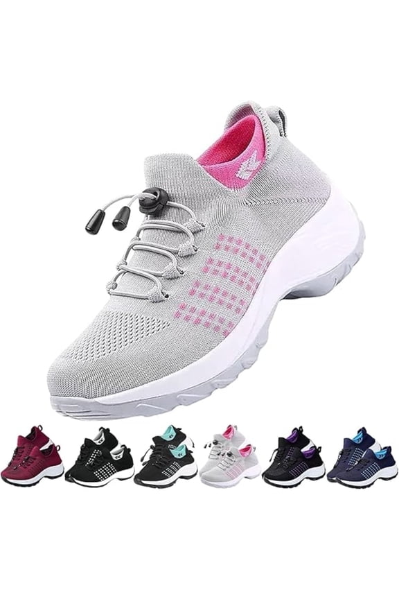 Orthopedic Shoes for Women's Arch Support Sneakers Breathable Orthopedic Shoes with Massage Insole Slip-Resistant Casual Walking Shoes