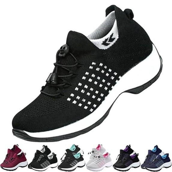 CHICVOMEY Orthopedic Shoes for Women's Arch Support Sneakers Breathable Orthopedic Shoes with Massage Insole Slip-Resistant Casual Walking Shoes