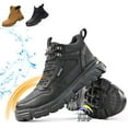 thumbnail image 1 of CHICVOMEY Waterproof Work Boots for Men Work Shoes Slip-Resistant Lightweight Puncture-Proof Industrial & Safety Steel-Toe Safety Shoes, 1 of 10
