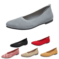 thumbnail image 1 of PPCHVOMEY Women’s Flats Shoes Comfortable and Soft Flats Crochet Mesh Sharp tip Toe Slip-On Casual Flats Dress Shoes ﻿, 1 of 6