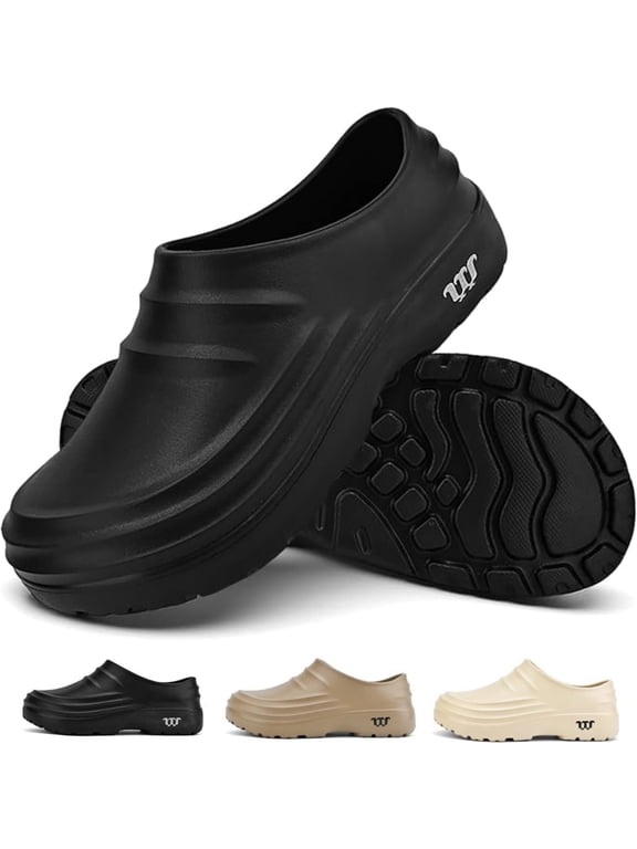 PPCHVOMEY Work Clogs Shoes for Women with Arch Support Non-Slip Shoes for Men Women with Waterproof Cushioned Mules & Clogs for Nurse Chef Indoor Outdoor
