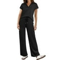 thumbnail image 1 of CHICVOMEY Workout Sets for Women Lounge Set Short Sleeve Polo Top&Long Pant Tracksuit Travel Lounge Matching Outfit S-XXXL, 1 of 7