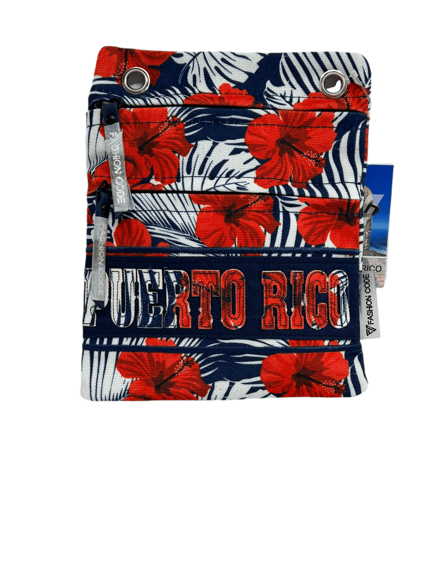 FashionCode Women’s Digital Printed Travel Bag – Puerto Rico Design, Durable Fabric,One Size Blue