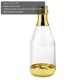 thumbnail image 1 of FASHIONCRAFT 5136 Perfectly Plain Collection Gold Accented Clear Champagne Bottle Candy and Treat Containers, Wedding, Bridal, Birthday, Anniversary, Celebration, Party Favors, Pack of 48, 1 of 5