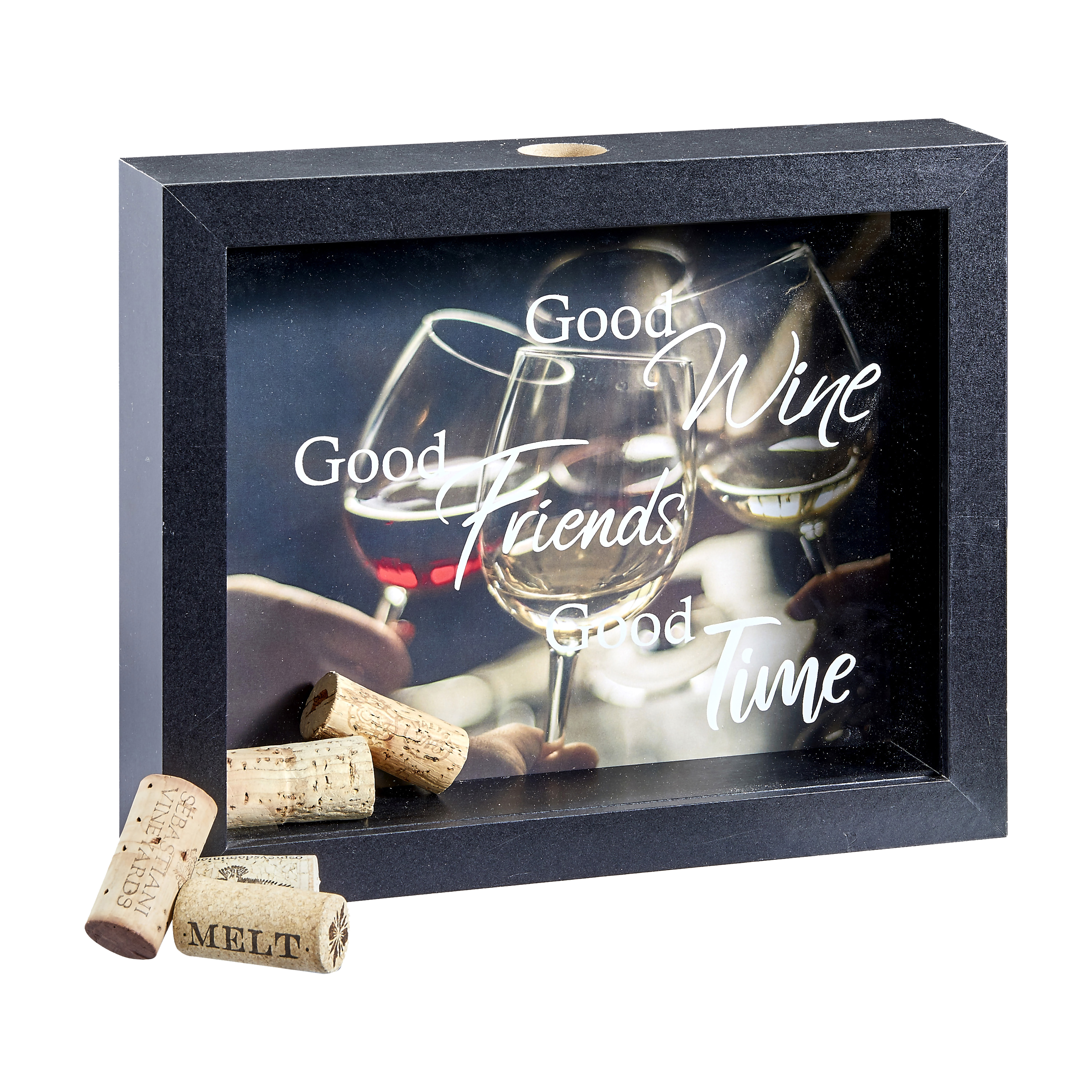 FASHIONCRAFT 82493 Wine Cork Holder, Shadow Box, Wine Lovers’ Gift, Anniversary Favors, Wedding Favors - image 1 of 5