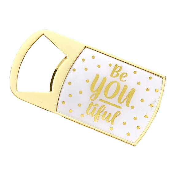 FASHIONCRAFT Gold Be-You-Tiful Bottle Opener wedding favor anniversary party, Pack of 12