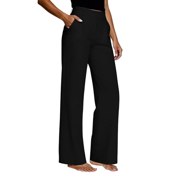 FASHIONPANT Fashion Casual Pants For Women Dress Wide Leg Work Slacks Stretchy Straight High Waisted Pants