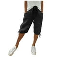 thumbnail image 1 of FASHIONPANT Fashion Casual Pants For Women Knee Length Loose Pants, 1 of 6