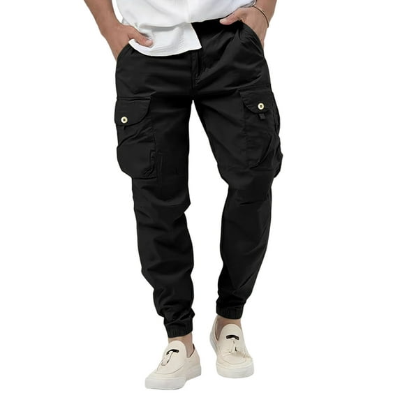 FASHIONWT Casual Multi-pocket Taper Leg Men Cargo Pants