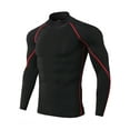 thumbnail image 1 of FASHIONWT Men Athletics Sports Undershirts Fitness Mock Neck Tall Male Long Sleeve Gym T-Shirt, 1 of 3