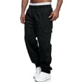 thumbnail image 1 of FASHIONWT Men Baggy Straight Fit Drawstring Cargo Pants, 1 of 5