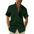 thumbnail image 1 of FASHIONWT Men Beach Button-down Business Tropic Graphic Lapel Shirts Top, 1 of 4