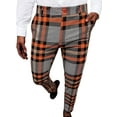 thumbnail image 1 of FASHIONWT Men Buffalo Slim Leg Slacks Mid Waist Ankle-Length Dress Pants, 1 of 4