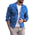 thumbnail image 1 of FASHIONWT Men Casual Cargo Jacket Button Military Style Shacket Top, 1 of 7