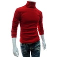 thumbnail image 1 of FASHIONWT Men Fall Turtleneck Business Pullover Stretchy Base Knitted T-Shirt, 1 of 3
