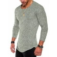 thumbnail image 1 of FASHIONWT Men Fitness Curved Hem Fall Tee Workout Ribbed T-Shirt, 1 of 4