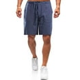 thumbnail image 1 of FASHIONWT Men Solid Color Shorts Pocket Shorts Sporty Shorts Straight Shorts Casual Elasticised Waist Shorts, 1 of 2
