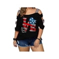 thumbnail image 1 of FASHIONWT Women Elegant Printed Crewneck Short Sleeve Summer Plus Size T-Shirts, 1 of 2