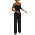 thumbnail image 1 of FASHIONWT Women Feather Tube Top Strapless Sexy Fashion Jumpsuit, 1 of 4