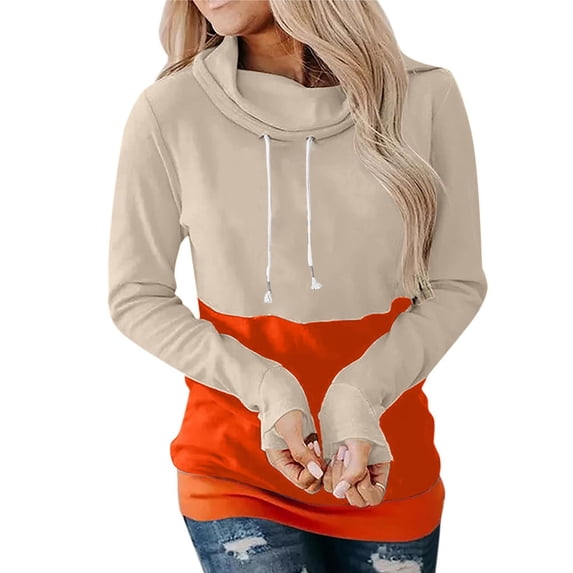 FASHIONWT Women Halloween Long Sleeve Pile Collar Drawstring Printed Hoody