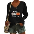 thumbnail image 1 of FASHIONWT Women Long Sleeve V-Neck Tops Halloween Sweatshirt, 1 of 4