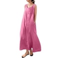 thumbnail image 1 of FASHIONWT Women Normcore Baggy Thin Summer Sleeveless Cotton Linen Kaftan Dress, 1 of 5