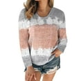 thumbnail image 1 of FASHIONWT Women Plus Size Digitally Printed Long Sleeve Tie Dye Round Neck Top, 1 of 4