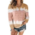thumbnail image 1 of FASHIONWT Women Plus Size Digitally Printed Long Sleeve Tie Dye Round Neck Top, 1 of 4